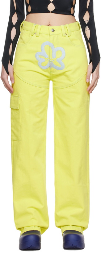 Photo: Marshall Columbia SSENSE Exclusive Green Denim Trousers