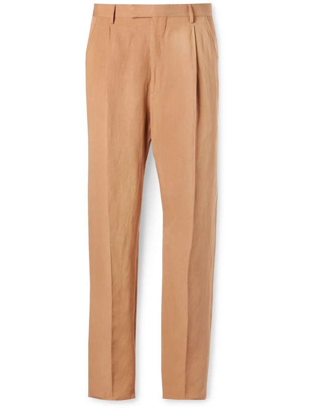 Photo: UMIT BENAN B - Andy Weekend Tapered Poplin Trousers - Brown