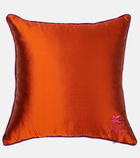 Etro Pegaso embroidered silk cushion