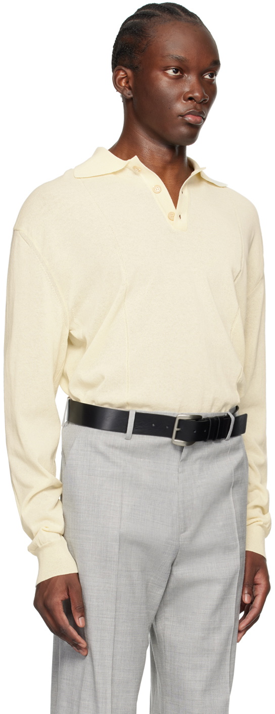 Recto Beige Semi-Sheer Polo