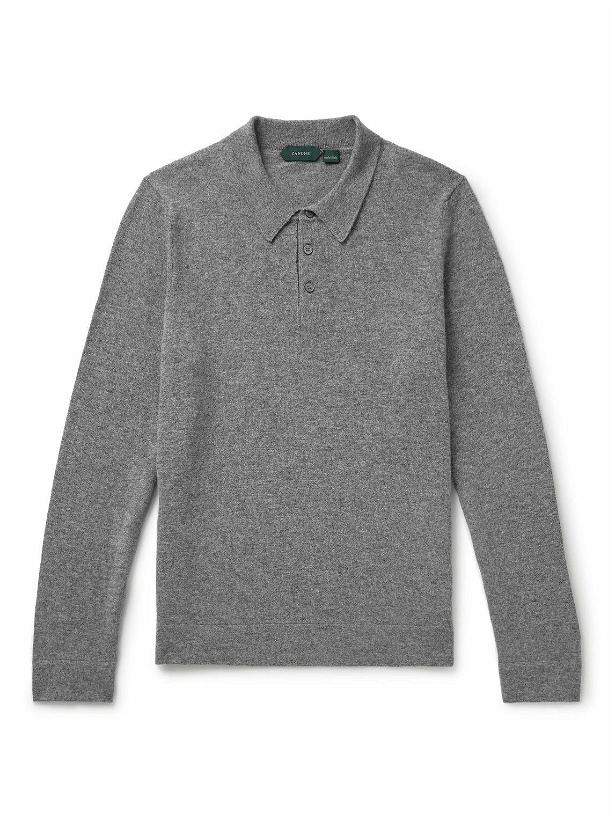 Photo: Incotex - Virgin Wool and Cashmere-Blend Polo Shirt - Gray