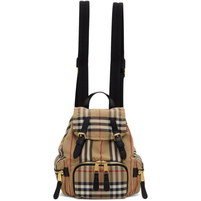 Photo: Burberry Beige Small Vintage Check Rucksack