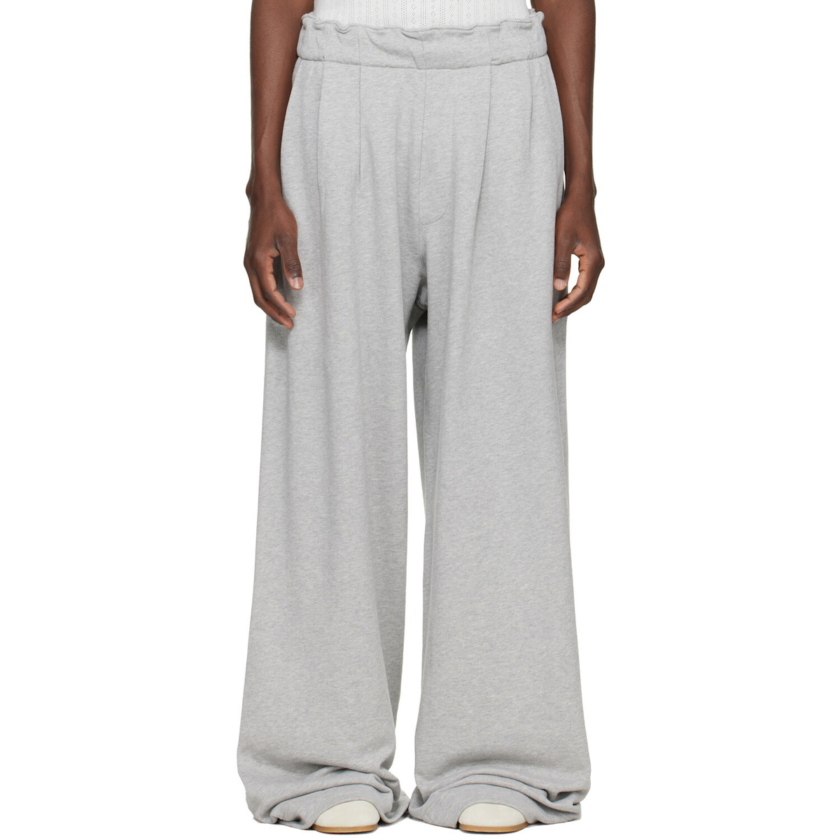 Dries Van Noten Gray Pleated Sweatpants