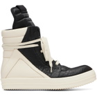 Rick Owens Black & Off-White Tower Geobasket Sneakers