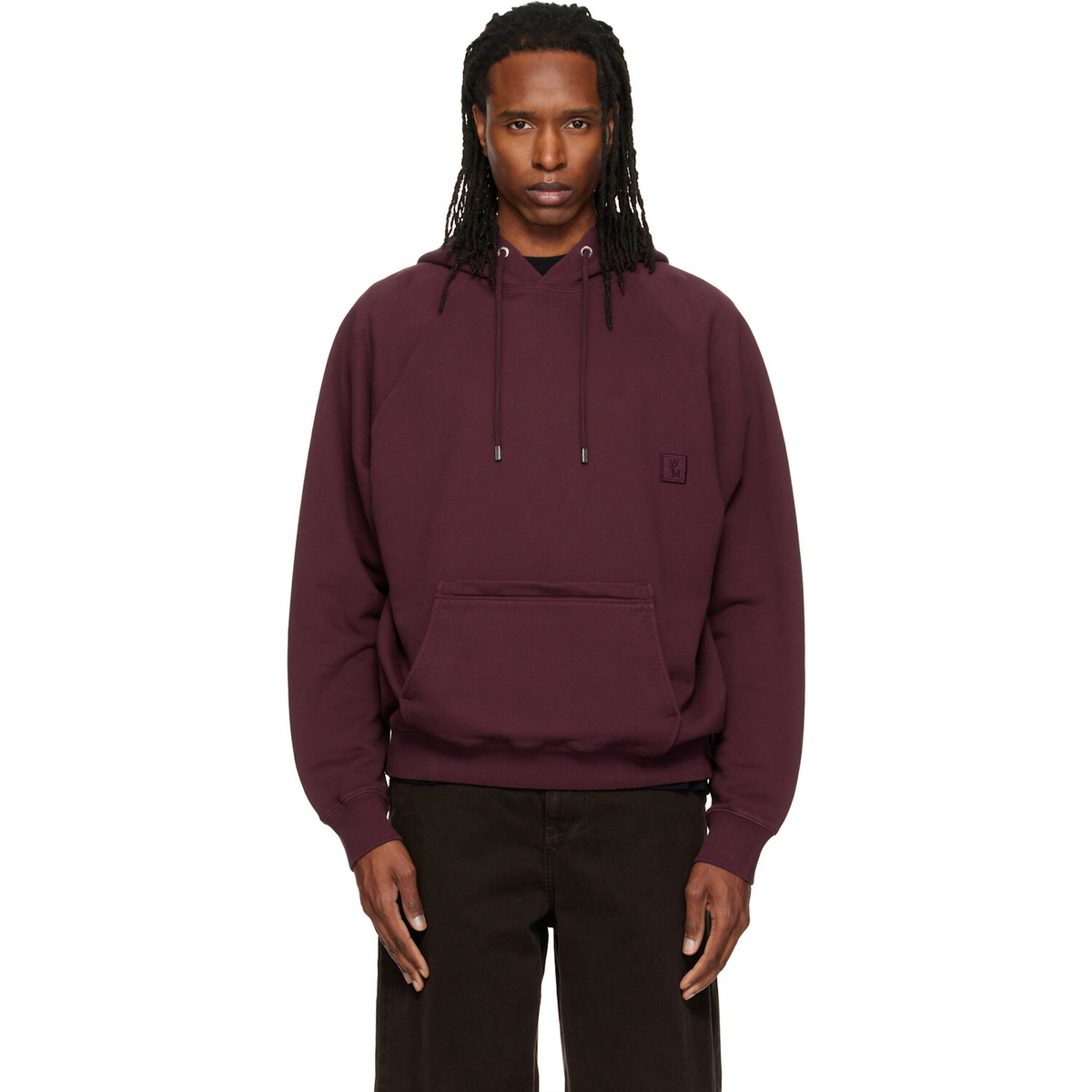WOOYOUNGMI Burgundy Logo Hoodie