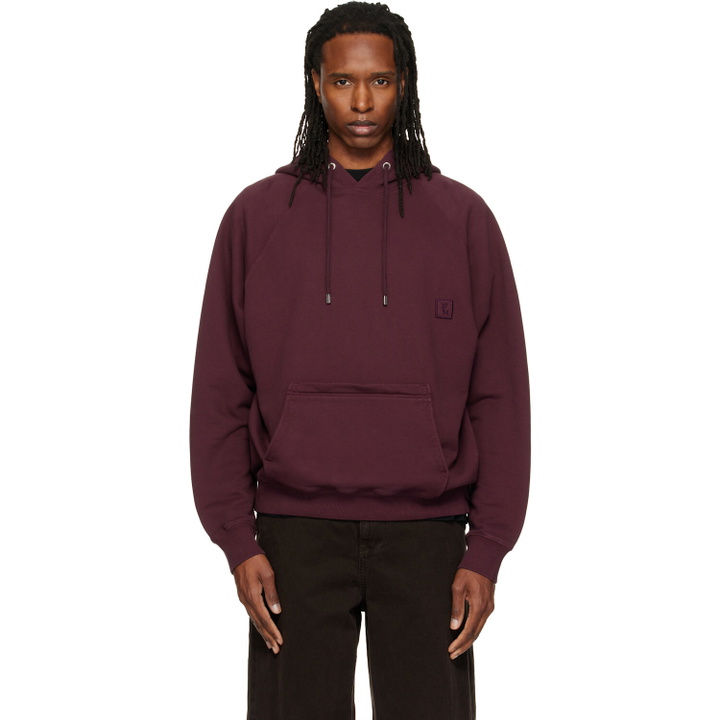 Photo: WOOYOUNGMI Burgundy Logo Hoodie