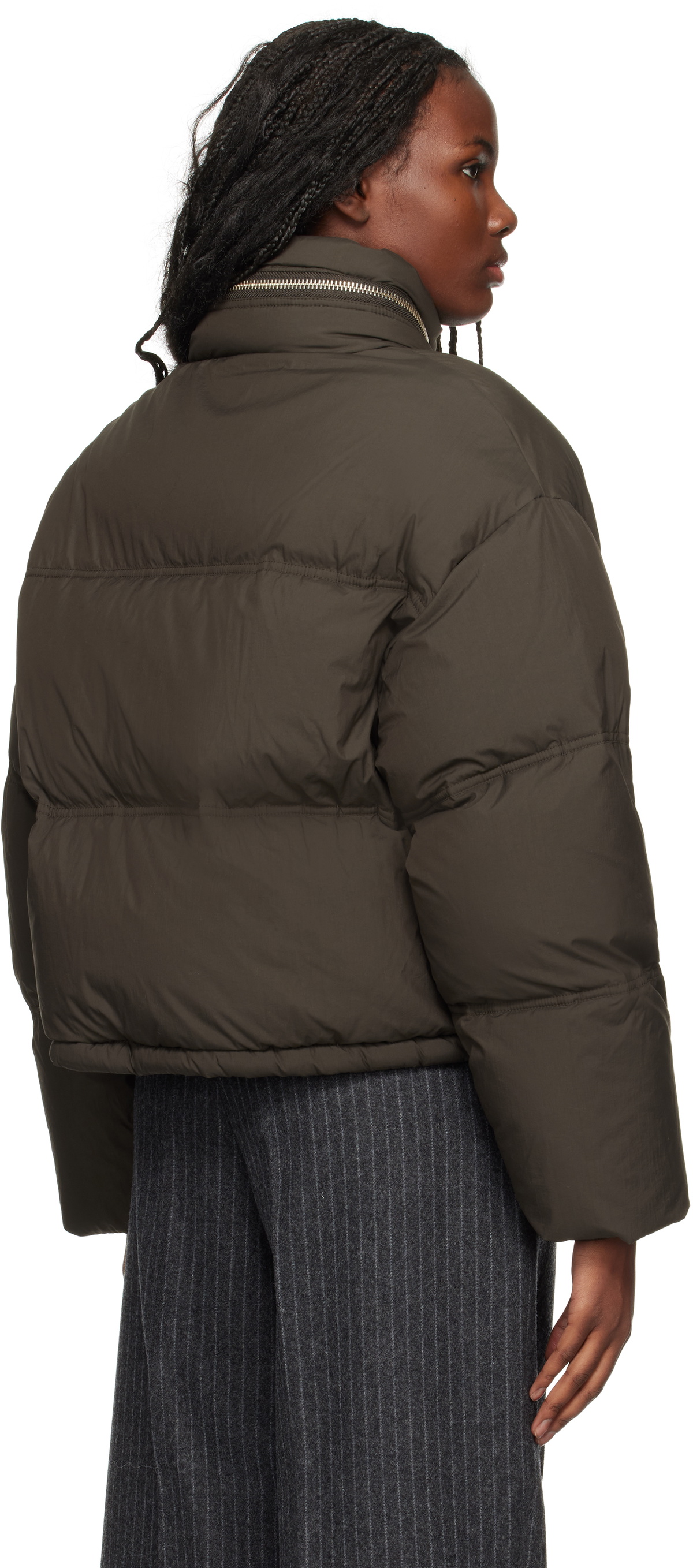 AMI Paris Brown Ami de Coeur Down Jacket