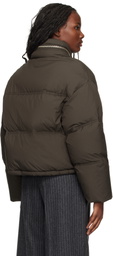 AMI Paris Brown Ami de Coeur Down Jacket