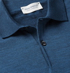 John Smedley - Payton Slim-Fit Wool Polo Shirt - Blue