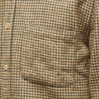 Portuguese Flannel Men's Sottum Houndstooth Check Shirt in Beige/Green
