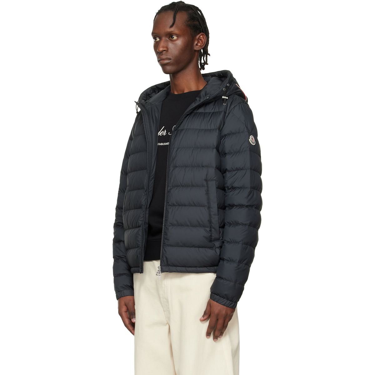 Moncler Black Vermeille Hooded Short Down Jacket