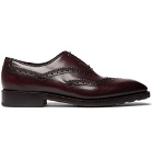 Berluti - Venezia Leather Oxford Shoes - Men - Burgundy
