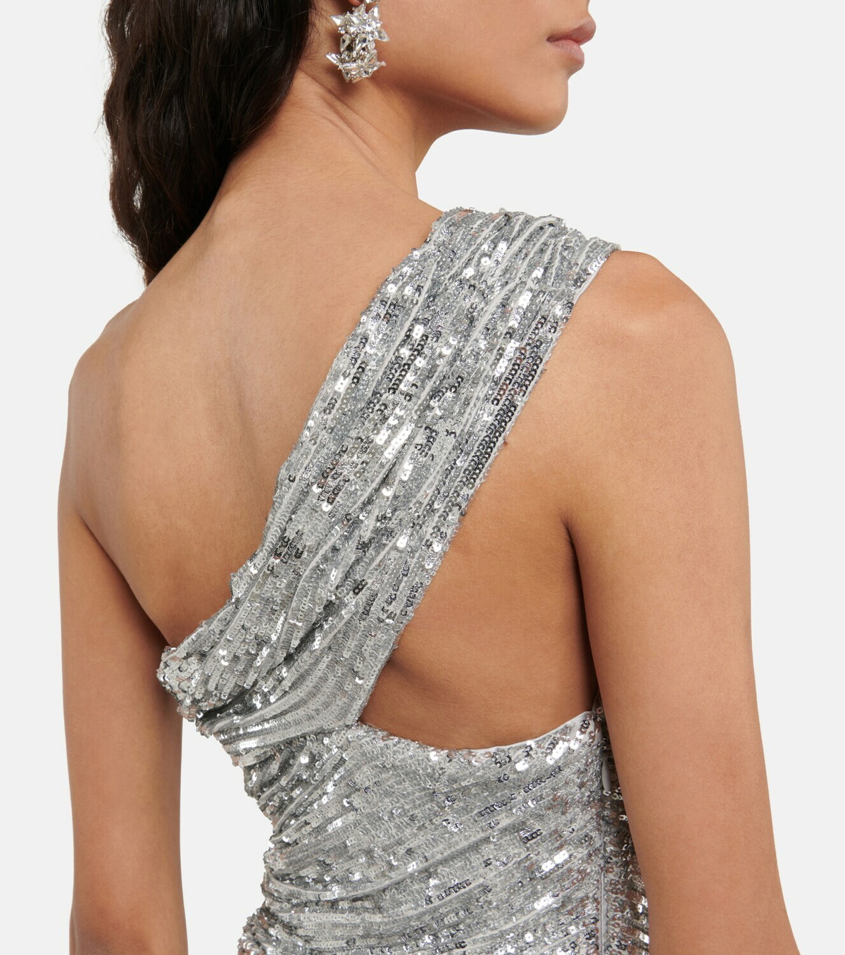 Sequin Asymmetric Midi Dress main image 1