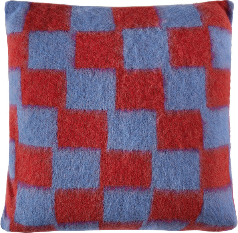 ZANKOV SSENSE Exclusive Blue & Red Rudy Cushion