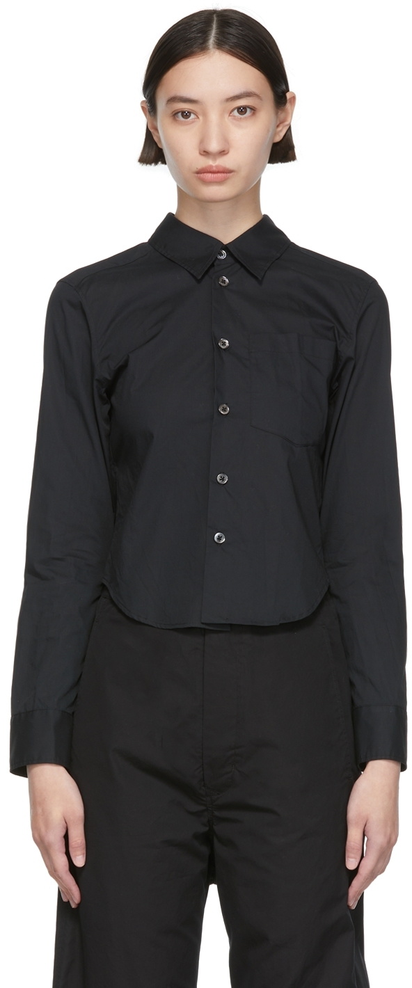 Ann Demeulemeester Black Cotton Shirt Ann Demeulemeester