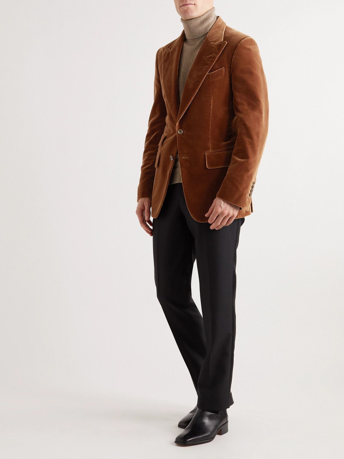 Tom Ford Men's Slim-Fit Cotton-Velvet Blazer