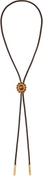SOSHIOTSUKI Brown Loop Bolo Tie