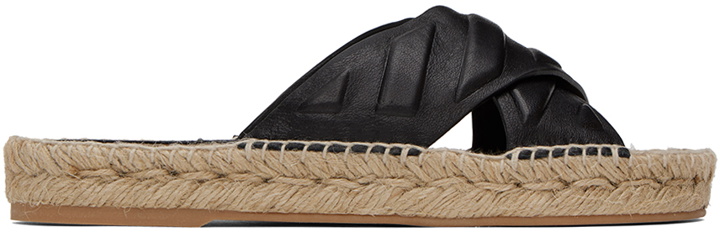 Photo: Off-White Black & Beige Diag Lea Sandals