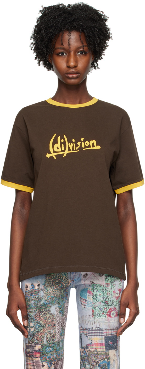 (di)vision Brown Printed T-Shirt