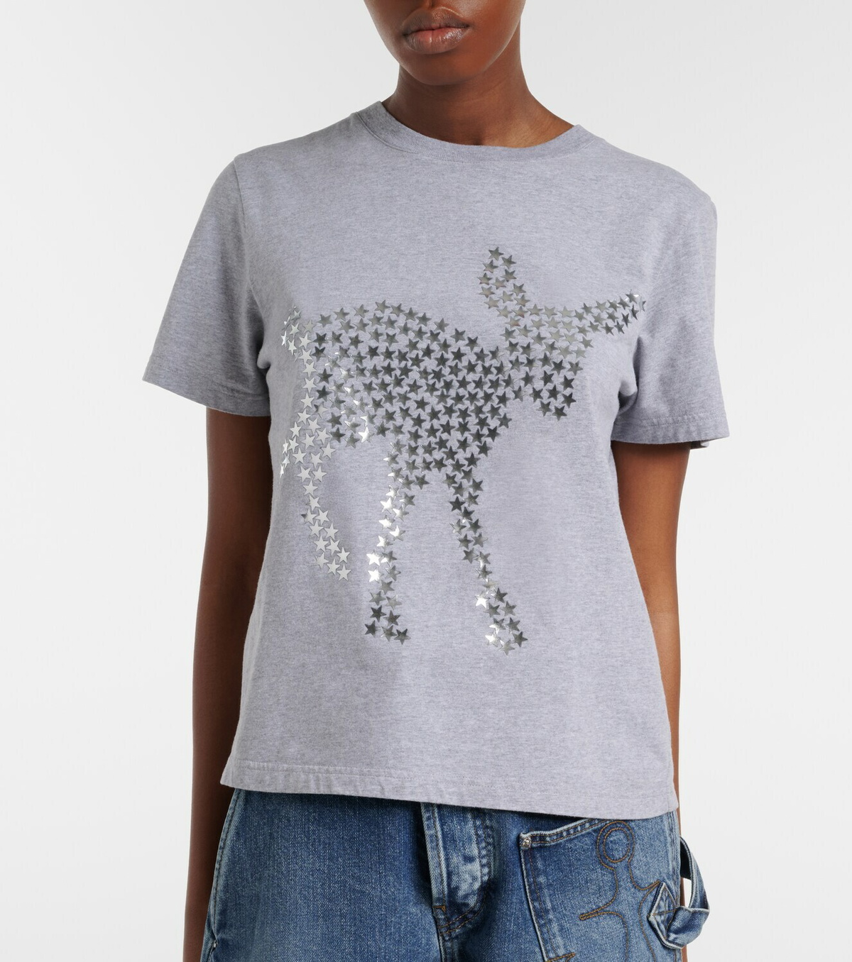 JW Anderson Embellished cotton jersey T-shirt