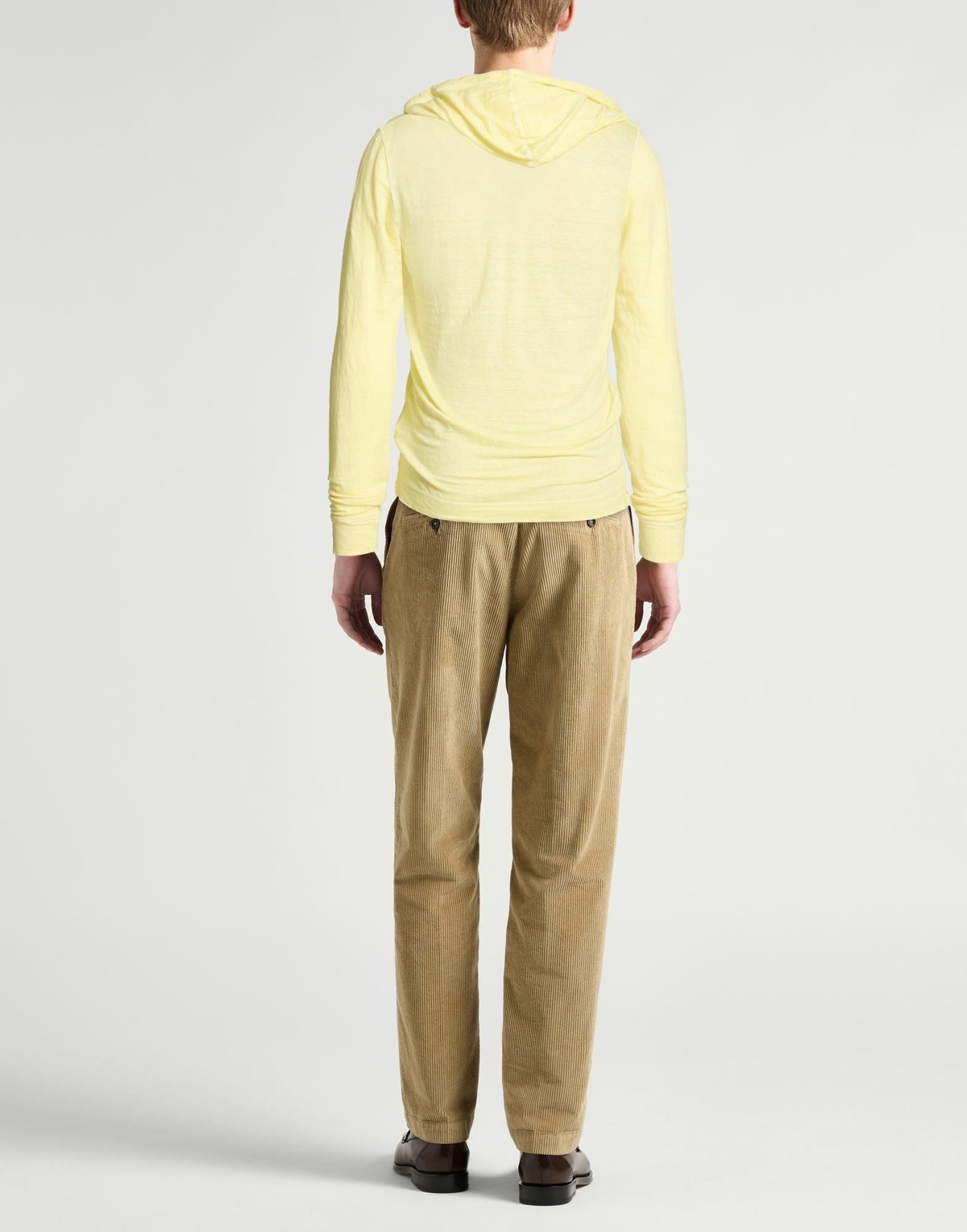 120% Lino Mens T-shirt Pastel in Yellow