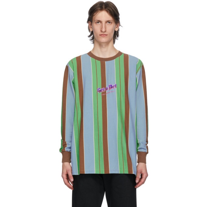 Photo: Han Kjobenhavn Multicolor Stripe Boxy Long Sleeve T-Shirt