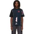 Marine Serre Black Regenerated Graphic Jersey Crewneck T-shirt