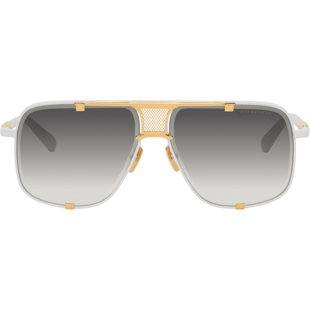 Dita White & Gold Mach-Five Sunglasses
