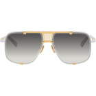 Dita White & Gold Mach-Five Sunglasses