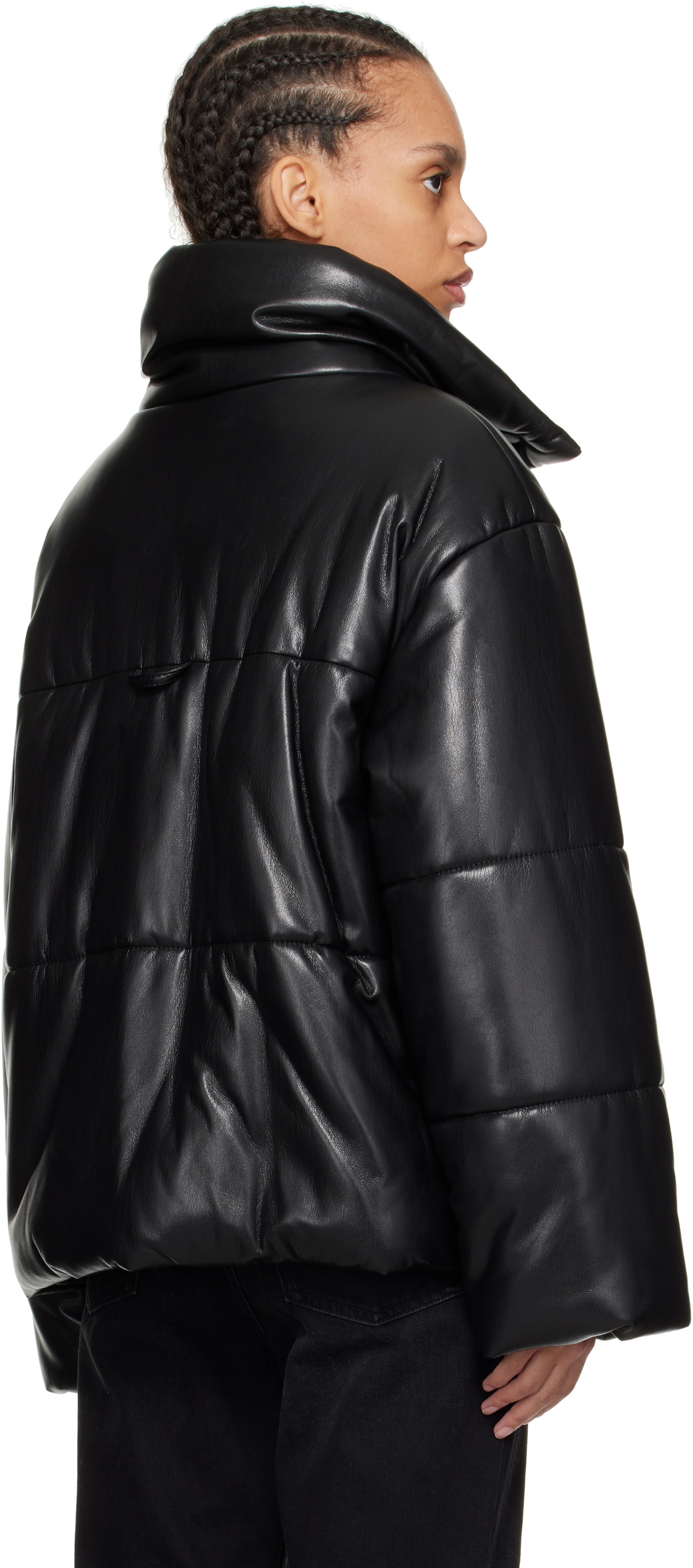 Nanushka Black Hide Faux Leather Puffer Jacket Nanushka nanushka-black-hide-faux-leather-puffer-jacket-nanushka