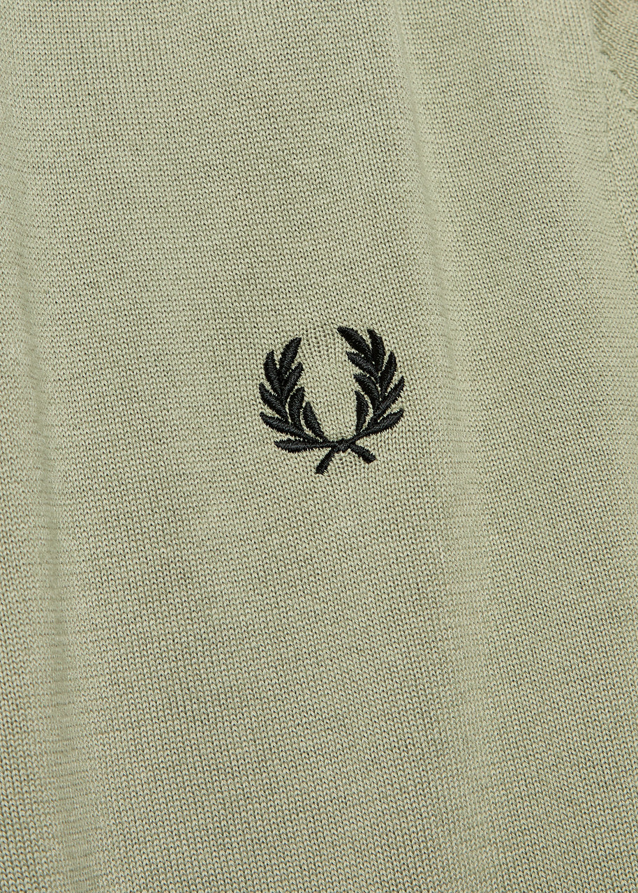 Fred Perry Logo Fine Cotton-knit Polo Shirt Light Green