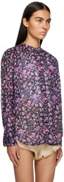 Isabel Marant Etoile Black & Pink Mexika Shirt