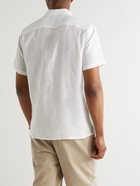 DEREK ROSE - Camp-Collar Linen Shirt - White