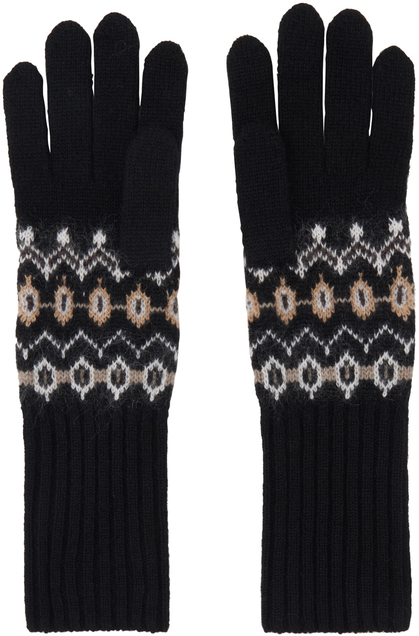 KHAITE Black 'The Vail' Gloves