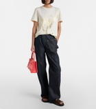JW Anderson Embellished cotton jersey T-shirt