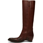 Maison Margiela Tan Heel-Less Western Knee Boots