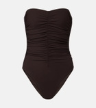 Karla Colletto Ruched bandeau swimsuit