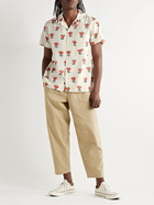 YMC - Malick Converible-Collar Floral-Print Cotton-Seersucker Shirt - Neutrals