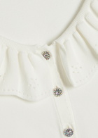 Needle & Thread Pointelle Stretch-knit Cardigan Cream
