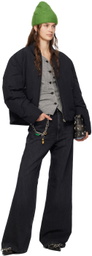 Acne Studios Black Spread Collar Down Jacket