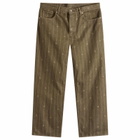Drôle de Monsieur Men's Monogram Baggy Jeans in Brown
