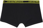 Emporio Armani Three-Pack Black Boxers