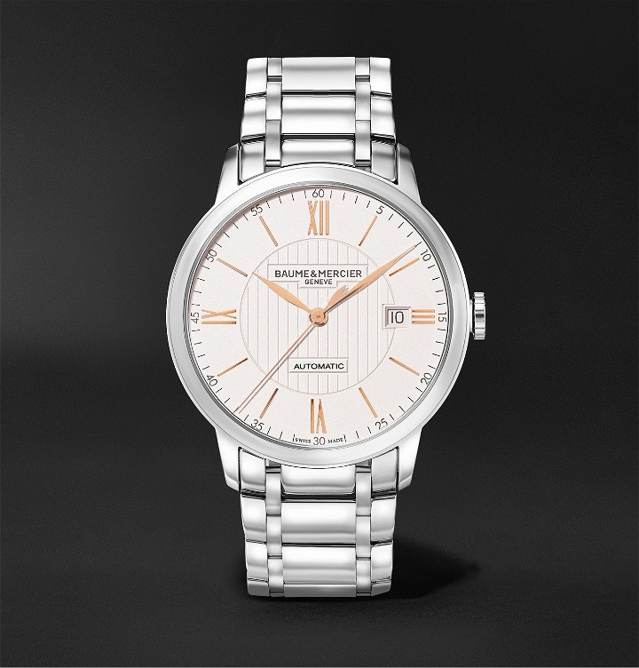 Photo: Baume & Mercier - Classima Automatic 40mm Stainless Steel Watch, Ref. No. M0A10374 - Silver