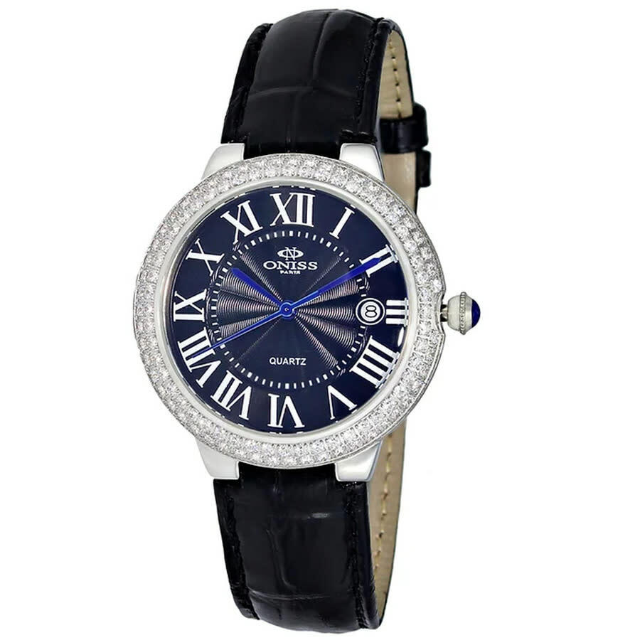 Oniss ON3322-L Quartz Crystal Black Dial Ladies Watch ON3322-L/BK