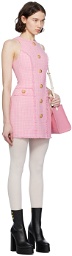 Balmain Pink Gingham Minidress