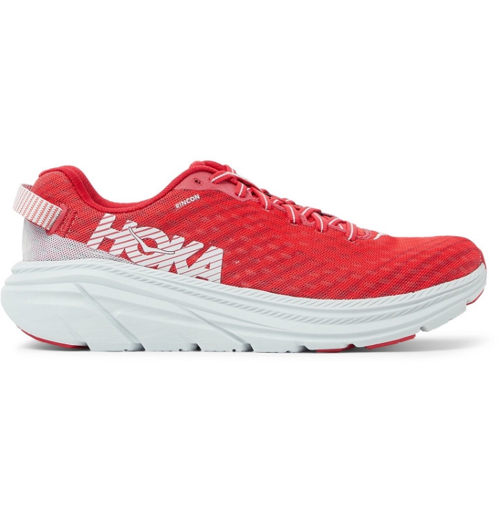 Photo: Hoka One One - Rincon Mesh Running Sneakers - Red
