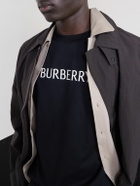 Burberry - Seth Logo-Print Cotton-Jersey T-Shirt - Black