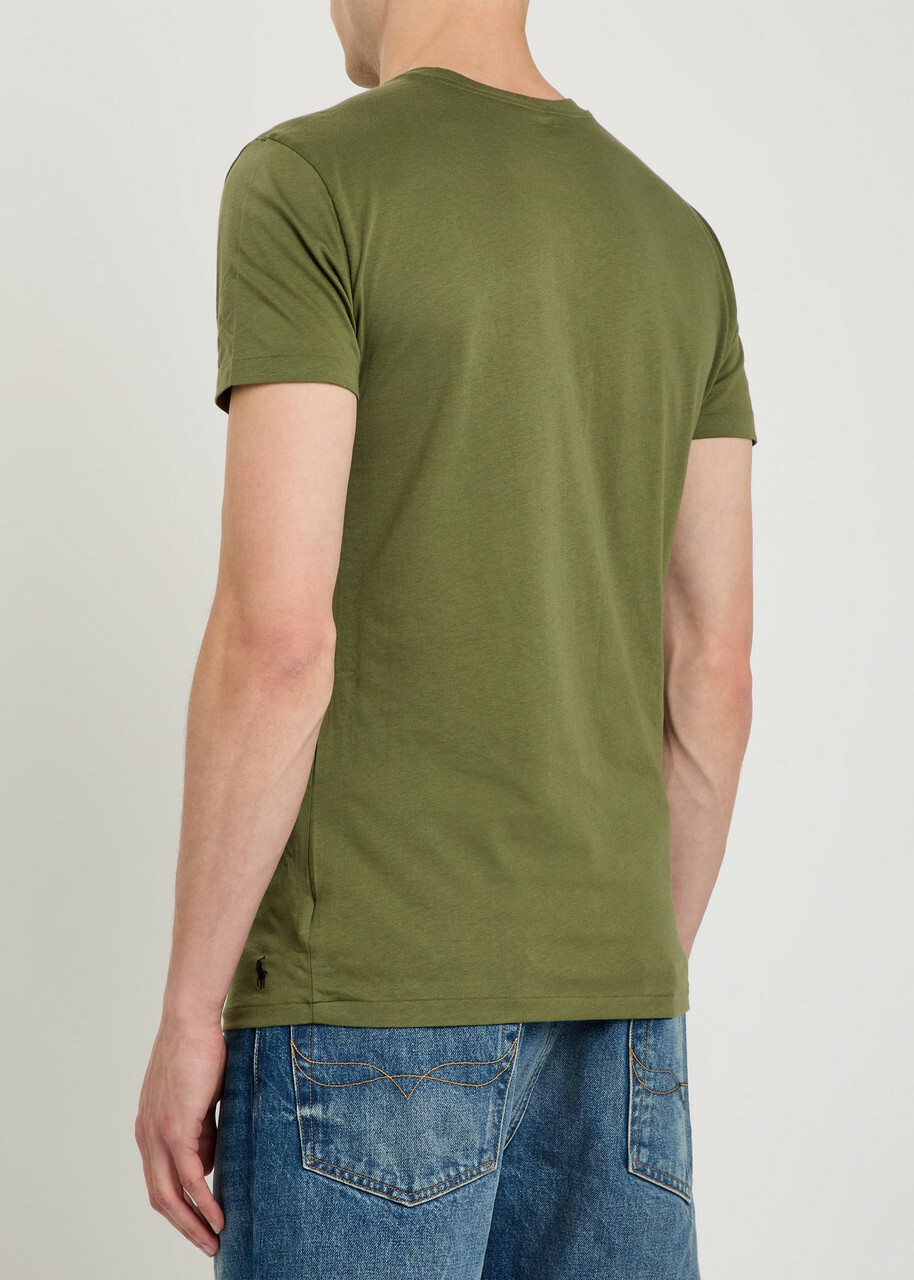 Polo Ralph Lauren Logo-embroidered Cotton T-shirt set of Three Beige