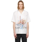 Valentino White Roman Sketches Short Sleeve Shirt