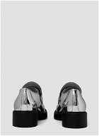 Mirrored Penny Loafers in Silver